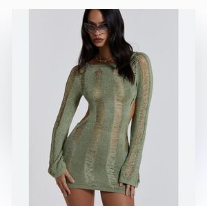 NWT Jaded London Khaki Umbra Mini Dress Size S